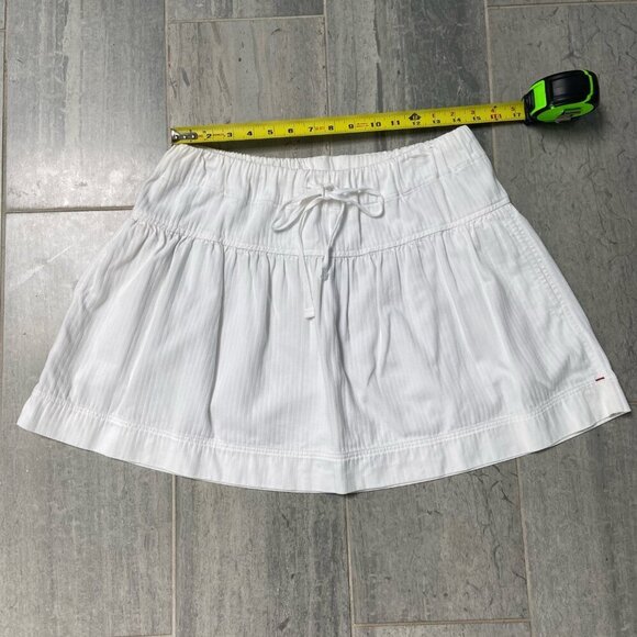 Xirena Sophie Elastic Waist Pull-On White Mini Skirt with Pockets Size Medium - Picture 6 of 9